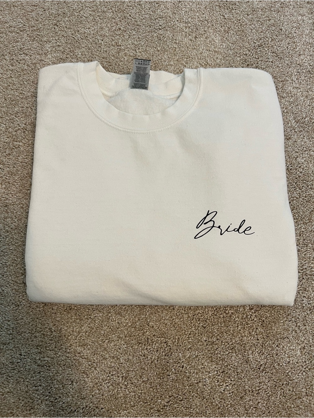 Bride Script Crewneck Sweatshirt - White